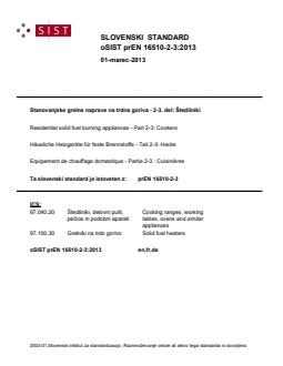 oSIST prEN 16510-2-3:2013 - Page 1 preview