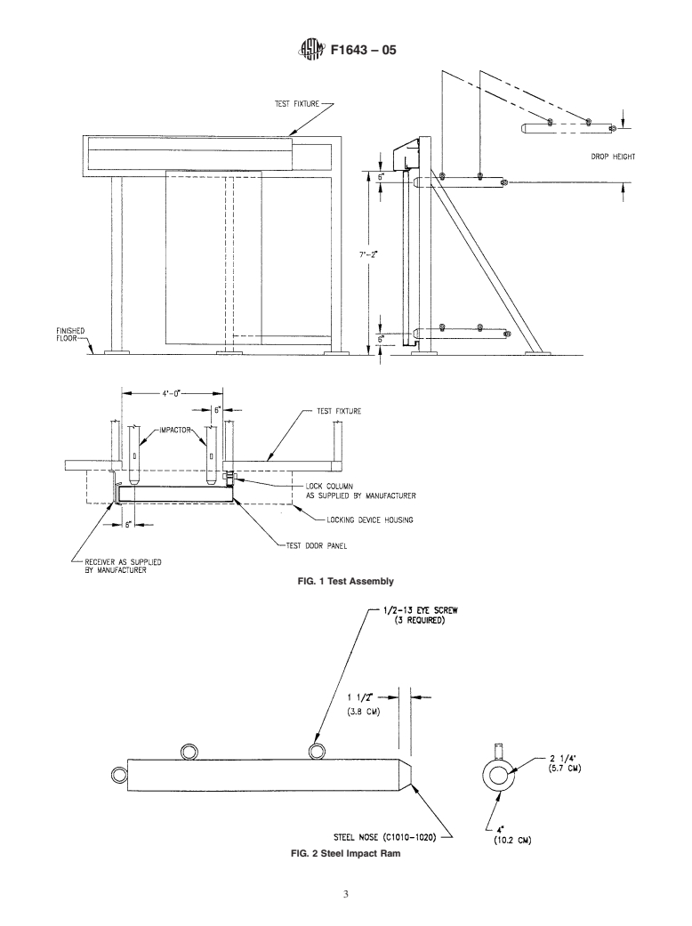 ASTM F1643-05 - Standard Test Methods for Detention Sliding Door Locking Device Assembly