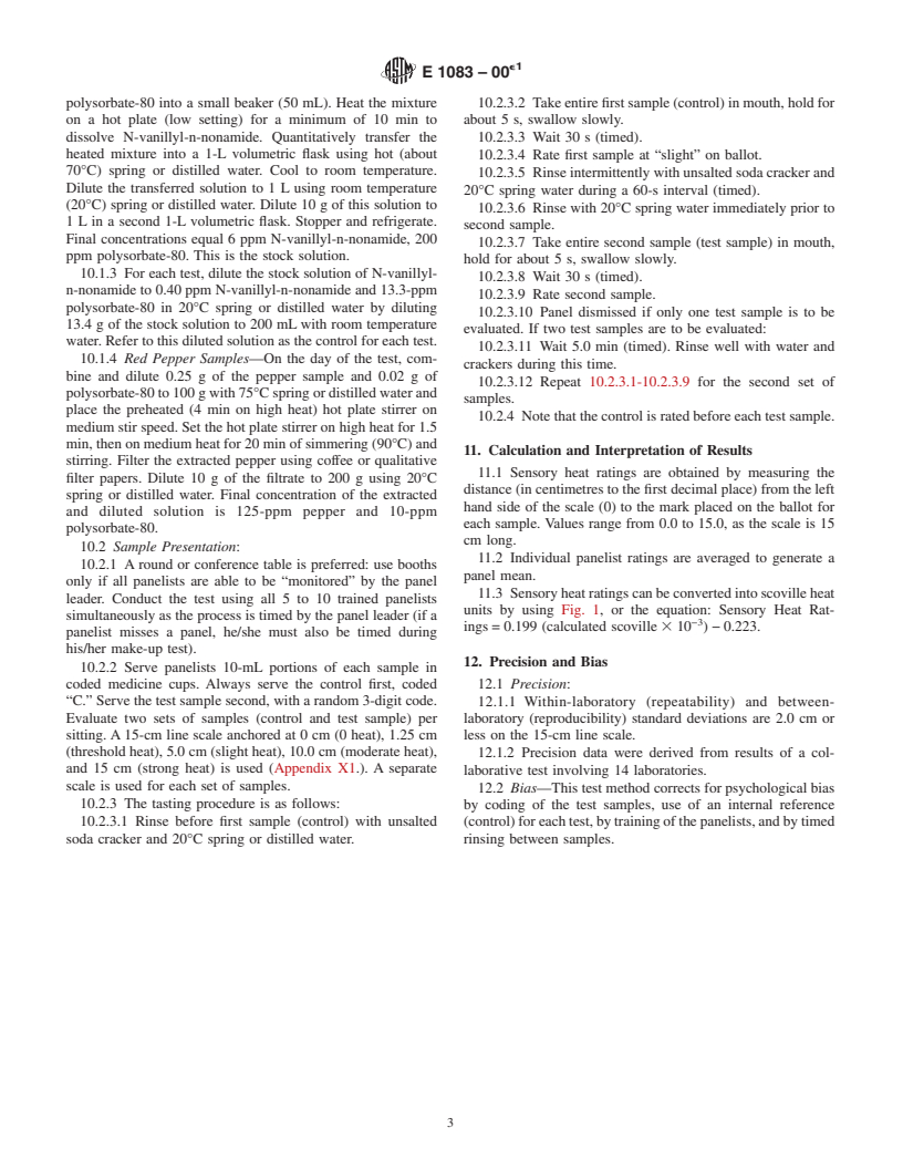 ASTM E1083-00e1 - Standard Test Method for Sensory Evalution of Red Pepper Heat