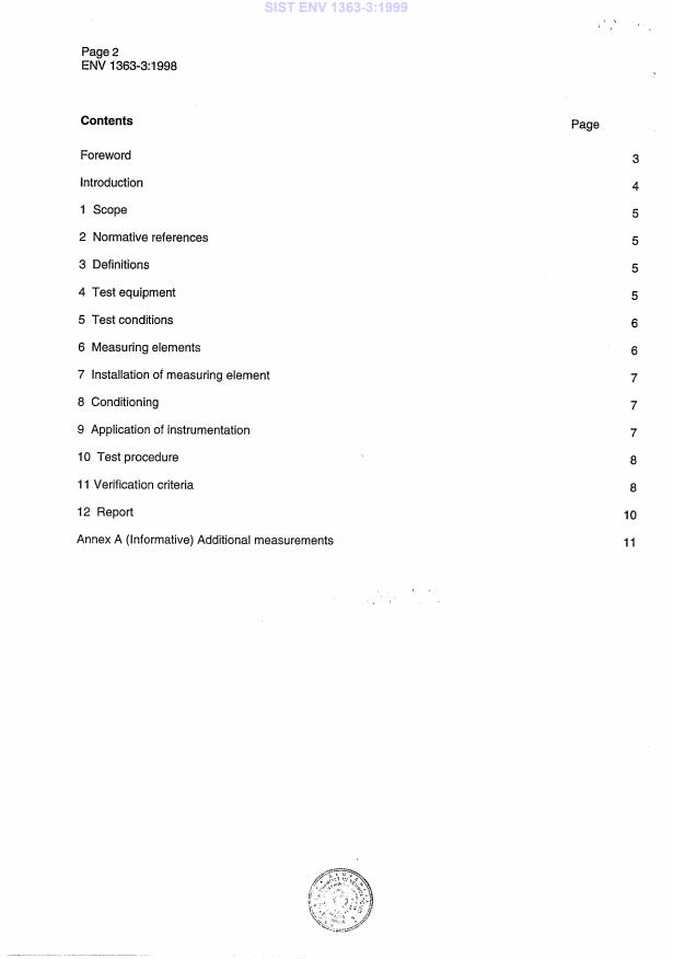 ENV 1363-3:1998 ENV 1363-3:1999 - Page 4 preview