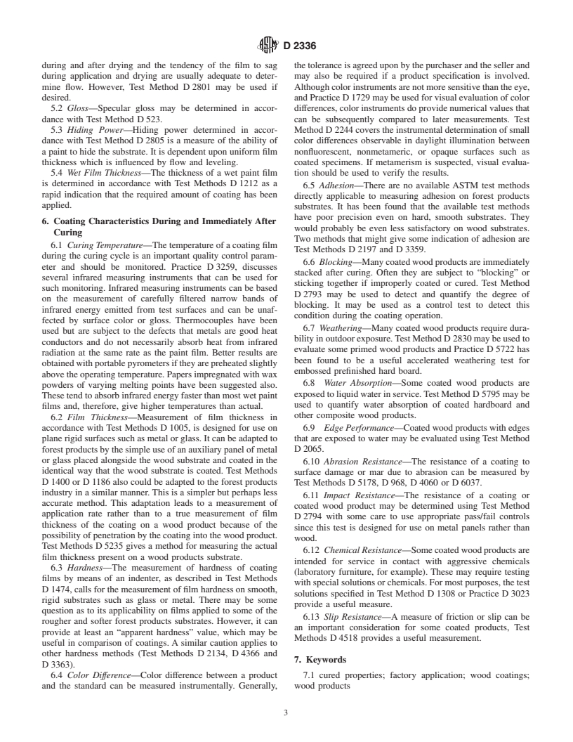 ASTM D233699 Standard Guide for Specifying Factory Applied Wood