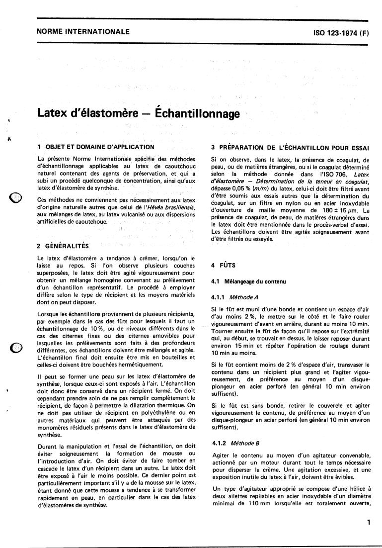 ISO 123:1974 - Rubber latex — Sampling
Released:1/1/1974