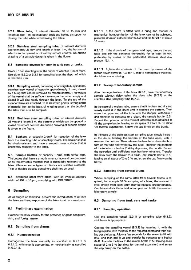 ISO 123:1985 ISO 123:1985 - Rubber latex -- Sampling - Page 4 preview