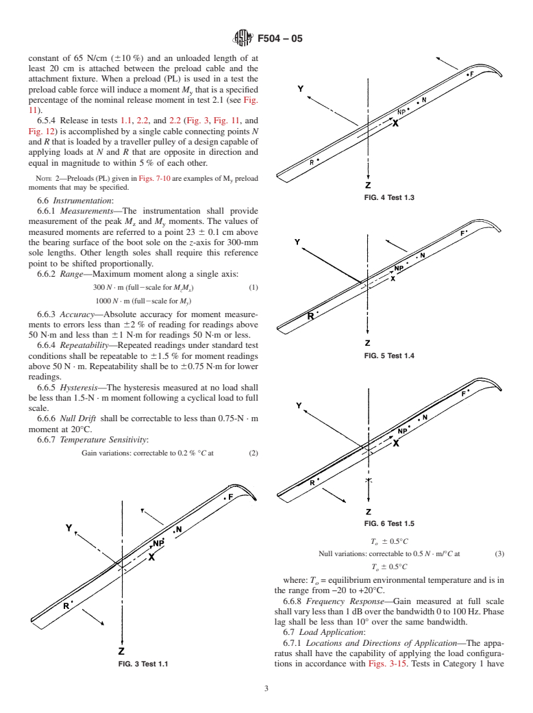 ASTM F504-05 - Standard Test Method for Measuring the Quasi-Static Release Moments of Alpine Ski Bindings