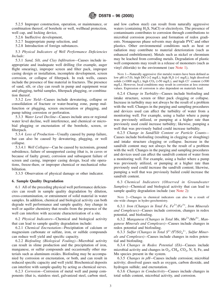 ASTM D5978-96(2005) - Standard Guide for  Maintenance and Rehabilitation of Groundwater Monitoring Wells