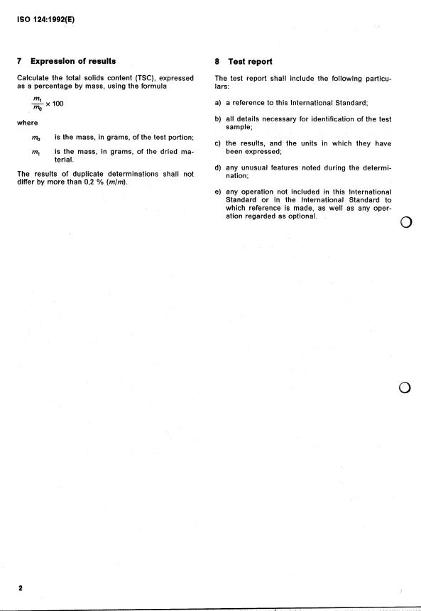 ISO 124:1992 ISO 124:1992 - Rubber latices -- Determination of total solids content - Page 4 preview