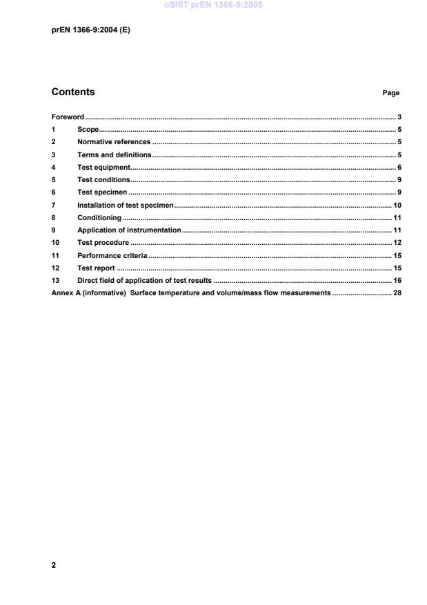 prEN 1366-9 prEN 1366-9:2005 - Page 4 preview