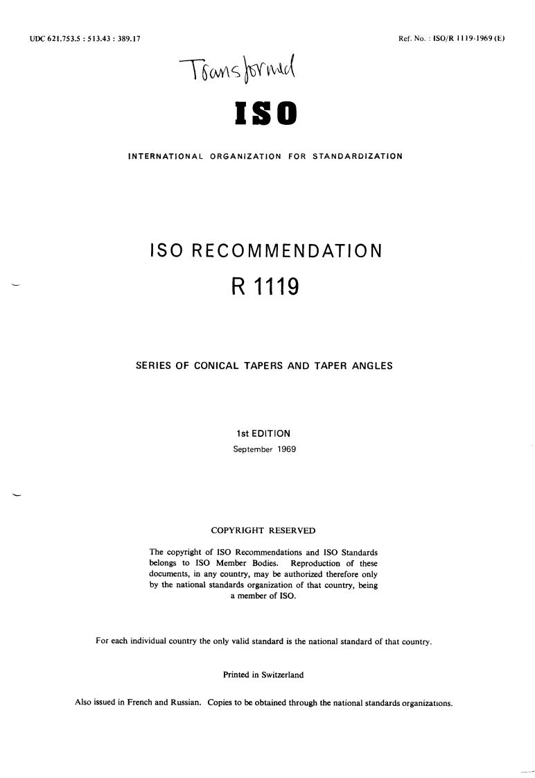 ISO/R 1119:1969 - Title missing - Legacy paper document
Released:1/1/1969