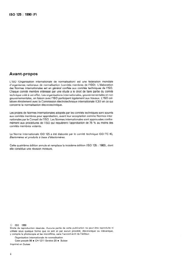 ISO 125:1990 ISO 125:1990 - Latex concentré de caoutchouc naturel -- Détermination de l'alcalinité - Page 2 preview