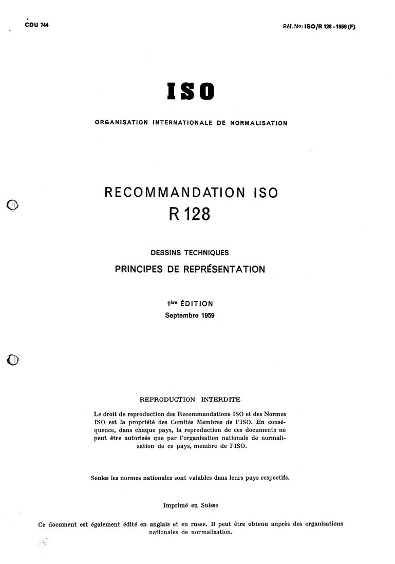 ISO/R 128:1959 - Withdrawal of ISO/R 128-1959
Released:9/1/1959