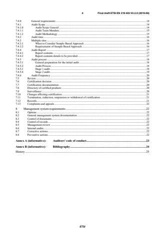 SIST EN 319 403 V2.2.2:2016 ETSI EN 319 403 V2.2.0 (2015-06) - Electronic Signatures and Infrastructures (ESI); Trust Service Provider Conformity Assessment - Requirements for conformity assessment bodies assessing Trust Service Providers - Page 4 preview
