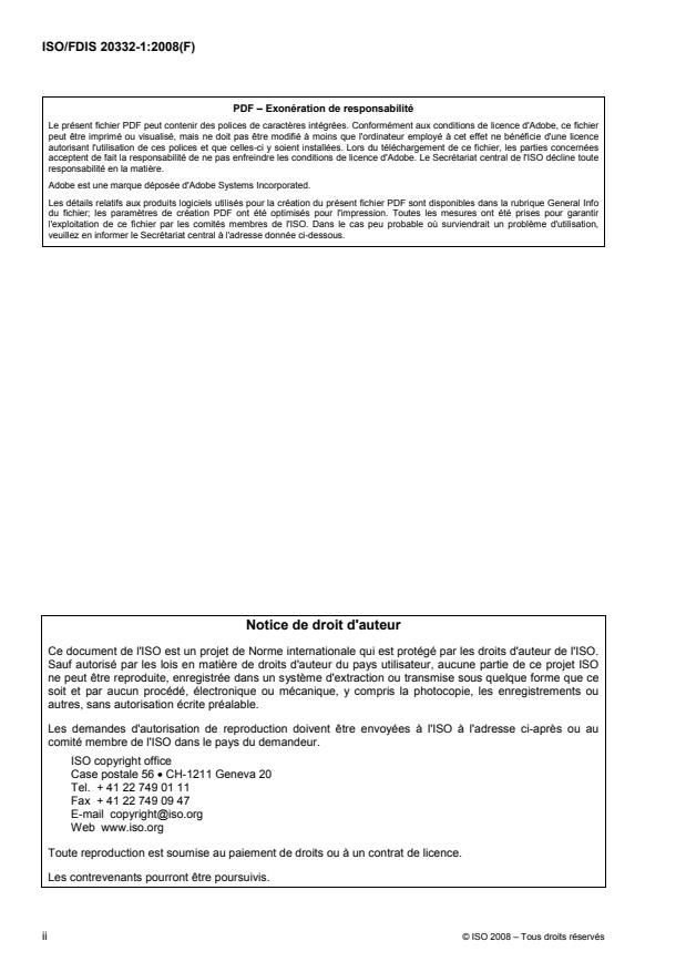 ISO/FDIS 20332-1 ISO/FDIS 20332-1 - Appareils de levage a charge suspendue -- Vérification d'aptitude des structures en acier - Page 2 preview