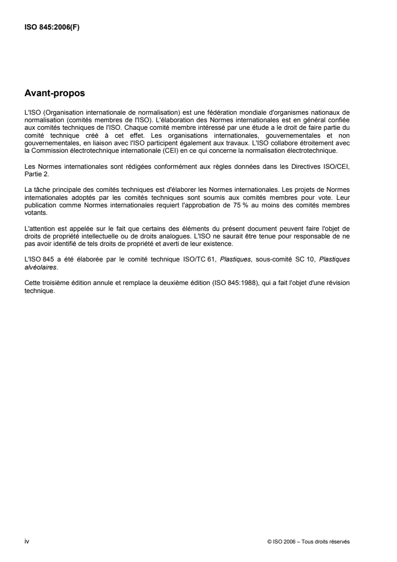 ISO 845:2006 ISO 845:2006 - Caoutchoucs et plastiques alvéolaires — Détermination de la masse volumique apparente
Released:5/8/2009 - Page 4 preview