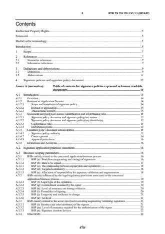 ETSI TS 119 172-1 V1.1.1 (2015-07) - Electronic Signatures and Infrastructures (ESI); Signature Policies; Part 1: Building blocks and table of contents for human readable signature policy documents