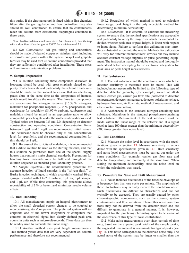 ASTM E1140-95(2005) - Standard Practice for Testing Nitrogen/Phosphorus Thermionic Ionization Detectors for Use In Gas Chromatography