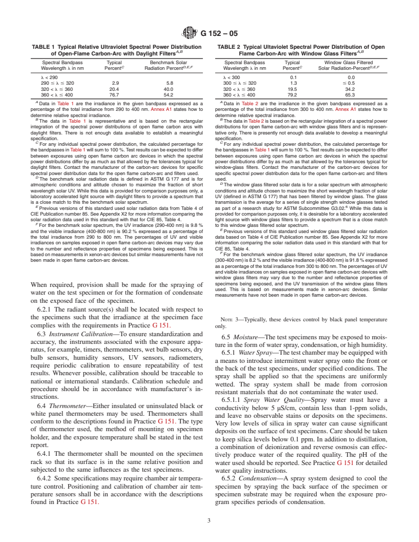 ASTM G152-05 - Standard Practice for Operating Open Flame Carbon Arc Light Apparatus for Exposure of Nonmetallic Materials