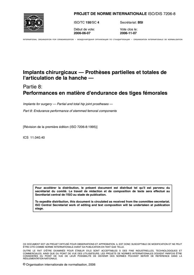 ISO/DIS 7206-8