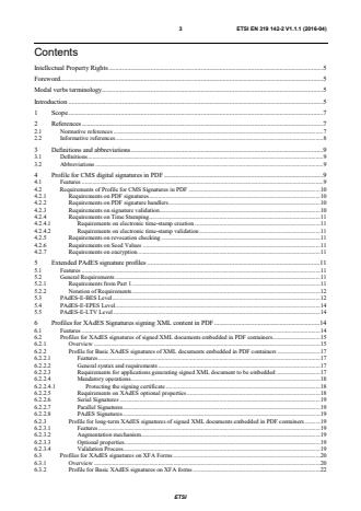 ETSI EN 319 142-2 V1.1.1 (2016-04) - Electronic Signatures and Infrastructures (ESI); PAdES digital signatures; Part 2: Additional PAdES signatures profiles