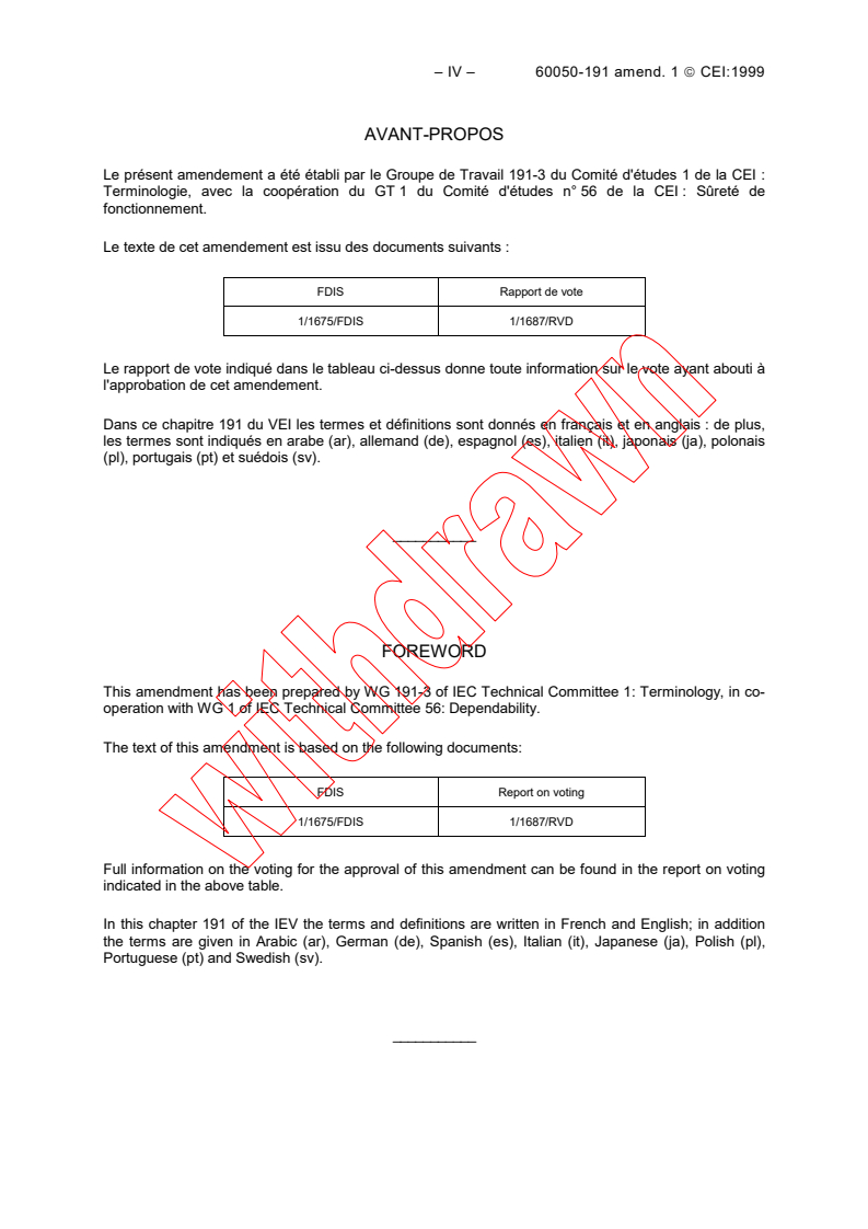 IEC 60050-191:1990/AMD1:1999 IEC 60050-191:1990/AMD1:1999 - Amendment 1 - International Electrotechnical Vocabulary (IEV) - Part 191: Dependability and quality of service
Released:3/16/1999
Isbn:283184312X - Page 4 preview