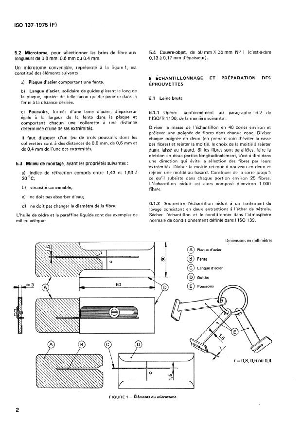 ISO 137:1975 ISO 137:1975 - Laine -- Détermination du diametre des fibres -- Méthode du microscope a projection - Page 4 preview
