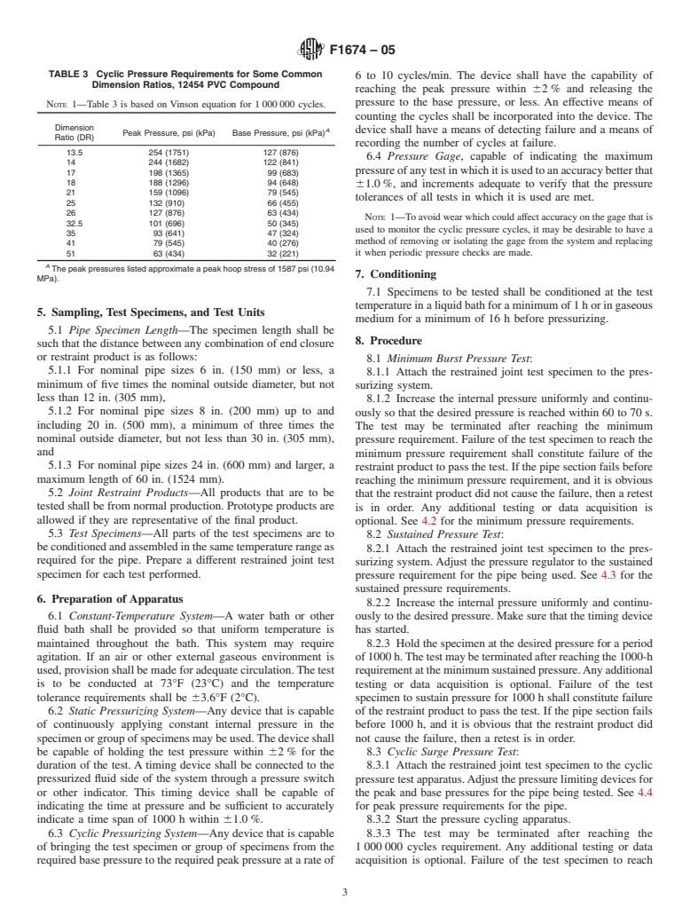 ASTM F1674-05 - Standard Test Method for Joint Restraint Products for Use with PVC Pipe