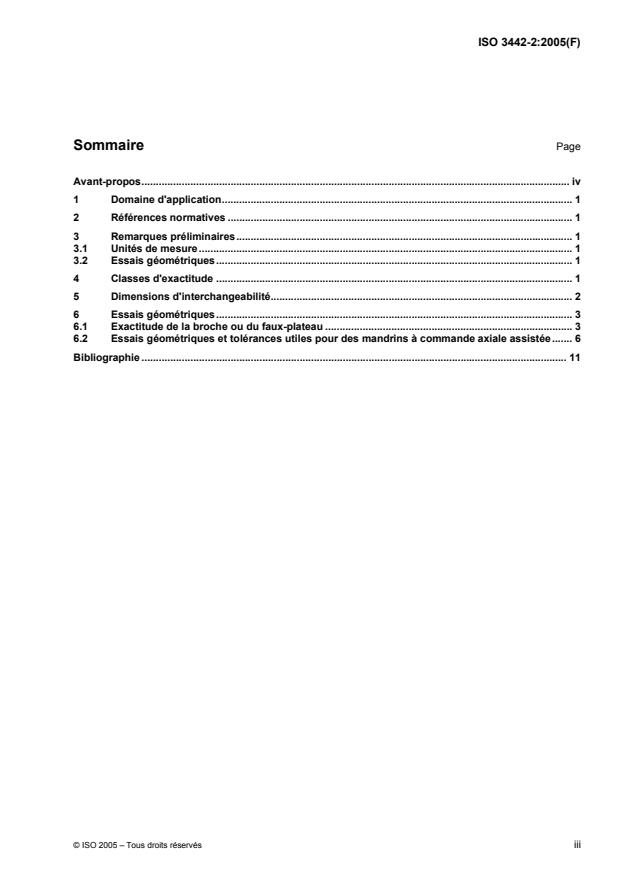 ISO 3442-2:2005 - Machines-outils -- Dimensions et essais géométriques pour mandrins a serrage concentrique et a mors rapportés