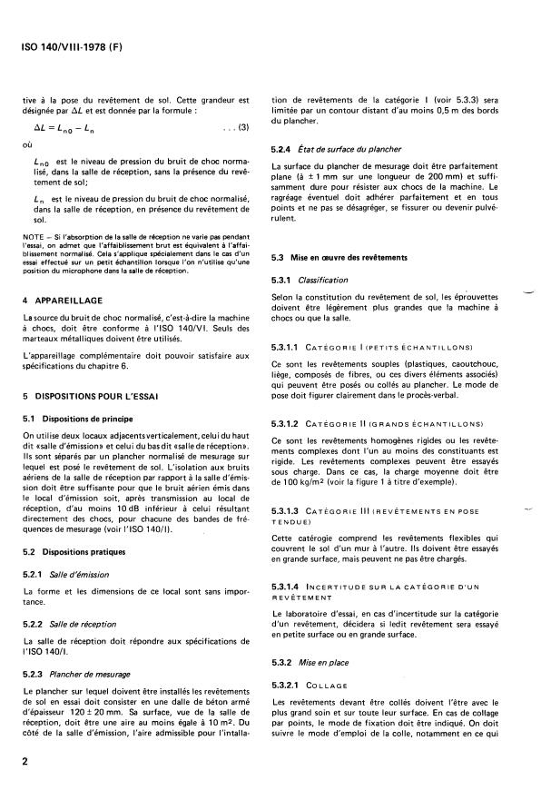 ISO 140-8:1978 - Acoustique -- Mesurage de l'isolation acoustique des immeubles et des éléments de construction