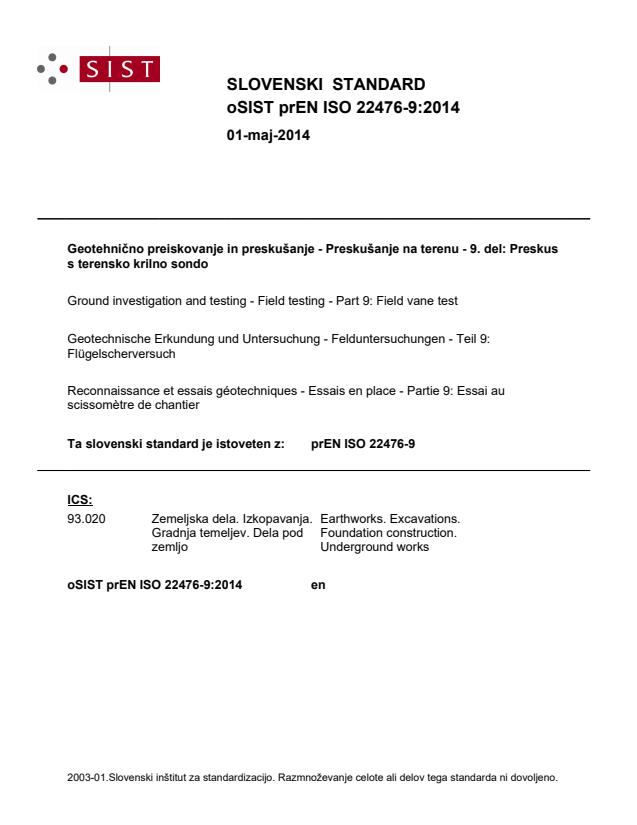 prEN ISO 22476-9:2014