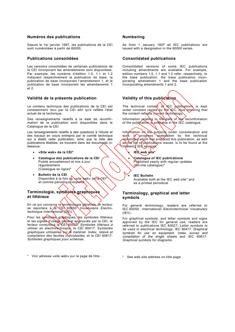 IEC 60519-4:1995 IEC 60519-4:1995+AMD1:2000 CSV - Safety in electroheat installations - Part 4: Particular requirements for arc furnace installations
Released:4/18/2000
Isbn:2831852056 - Page 2 preview