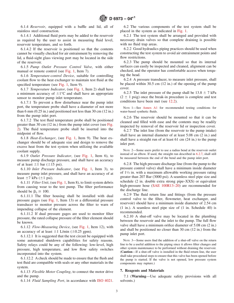 ASTM D6973-04e1 - Standard Test Method for Indicating Wear Characteristics of Petroleum Hydraulic Fluids in a High Pressure Constant Volume Vane Pump