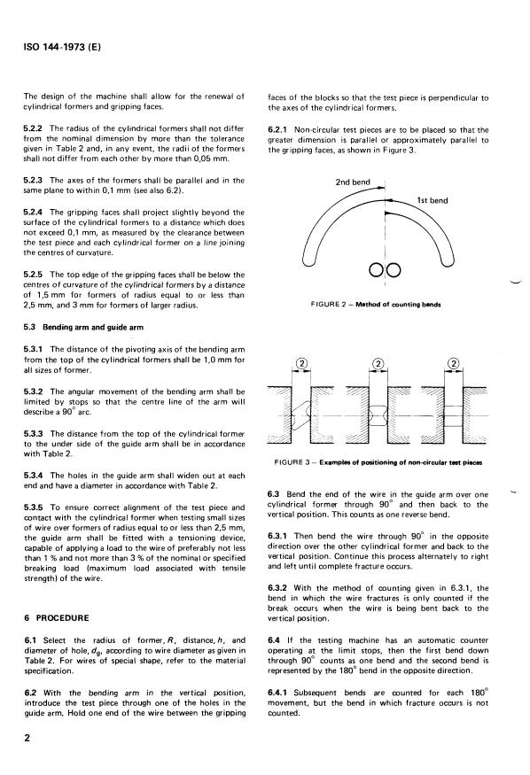 ISO 144:1973 ISO 144:1973 - Steel -- Reverse bend testing of wire - Page 4 preview