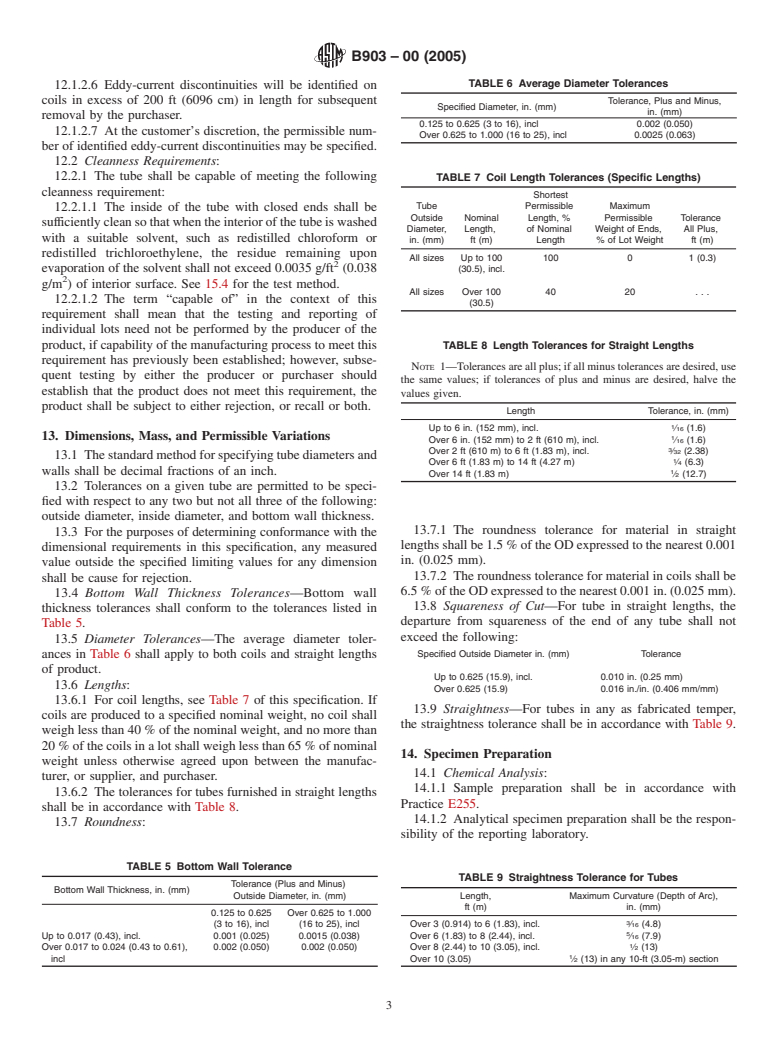 ASTM B903-00(2005) - Standard Specification for Seamless Copper Heat Exchanger Tubes With Internal Enhancement