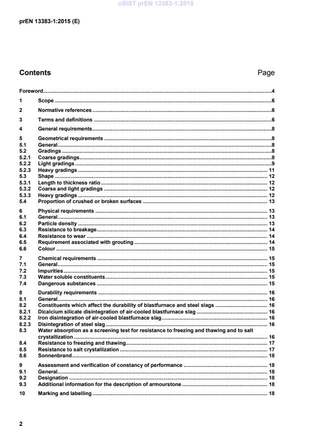 kSIST prEN 13383-1:2017 oSIST prEN 13383-1:2015 - Page 4 preview