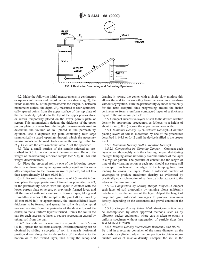 ASTM D2434-68(2000) - Standard Test Method for Permeability of Granular Soils (Constant Head)