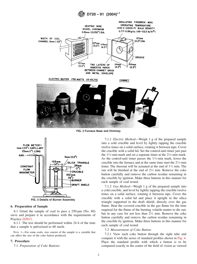 ASTM D720-91(2004)e1 - Standard Test Method for Free-Swelling Index of Coal