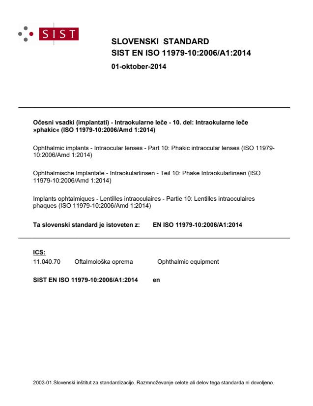 EN ISO 11979-10:2006/A1:2014