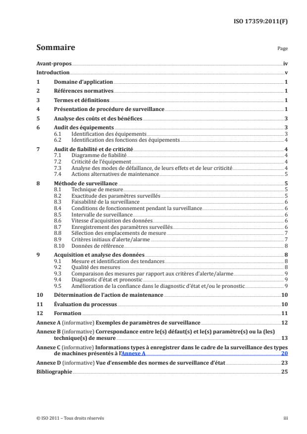 ISO 17359:2011 - Surveillance et diagnostic d'état des machines -- Lignes directrices générales