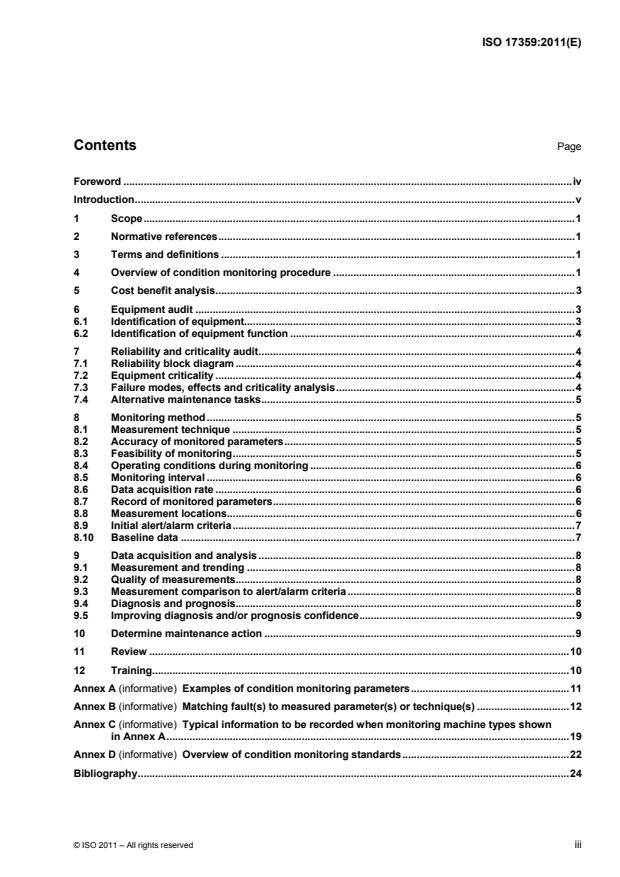 ISO 17359:2011 - Condition monitoring and diagnostics of machines -- General guidelines