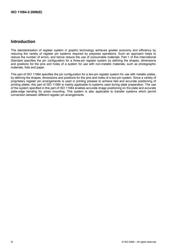 ISO 11084-2:2006 - Graphic technology -- Register systems for photographic materials, foils and paper - Page 4 preview