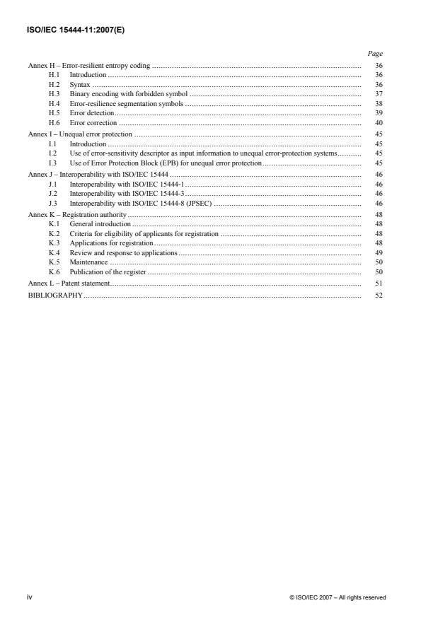 ISO/IEC 15444-11:2007 ISO/IEC 15444-11:2007 - Information technology -- JPEG 2000 image coding system: Wireless - Page 4 preview