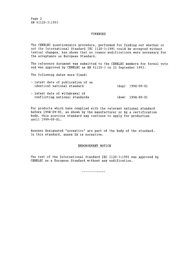 EN 61120-3:1993 EN 61120-3:1999 - Page 4 preview