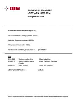 oSIST prEN 16759:2014 - Page 1 preview