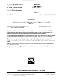 FprEN 12635:2017 prEN 12635:2015 - Page 3 preview