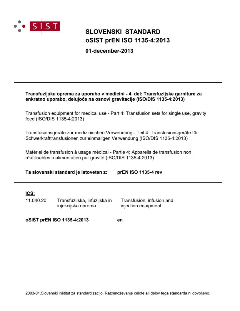 prEN ISO 1135-4:2013