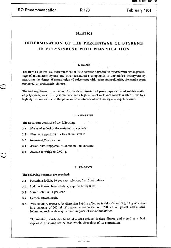 ISO/R 173:1961 - Withdrawal of ISO/R 173-1961