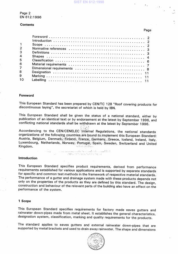 EN 612:1996 EN 612:1998 - Page 4 preview