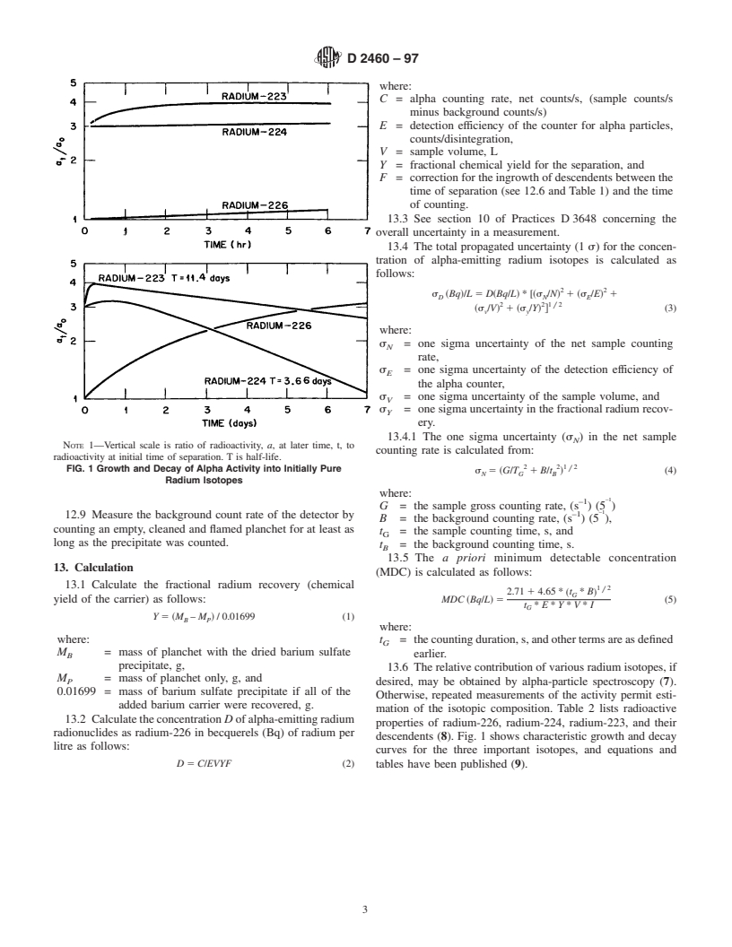 ASTM D2460-97 - Standard Test Method for Alpha-Particle-Emitting Isotopes of Radium in Water