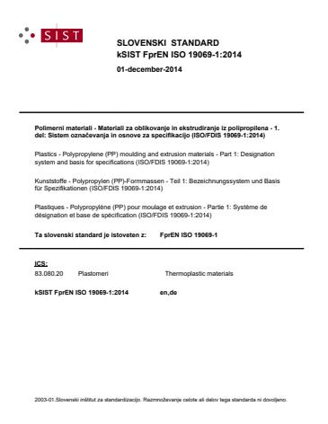 k FprEN ISO 19069-1:2014