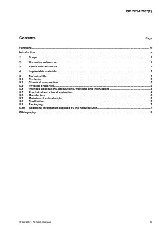 ISO 22794:2007 - Dentistry -- Implantable materials for bone filling and augmentation in oral and maxillofacial surgery -- Contents of a technical file