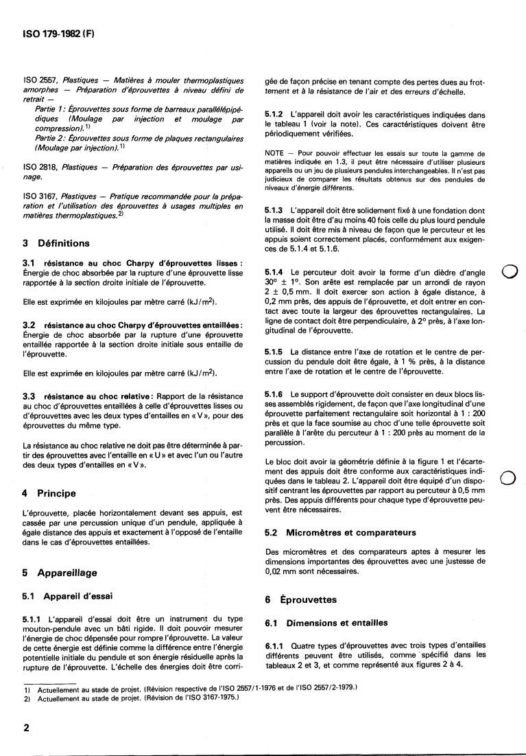 ISO 179:1982 ISO 179:1982 - Plastics — Determination of Charpy impact strength of rigid materials
Released:12/1/1982 - Page 4 preview